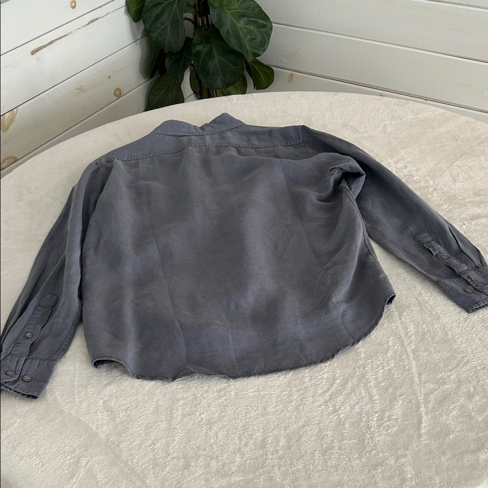 NEUW Steel Blue Linen Blend Casual Button-Down Shirt. Size small. - Picture 15 of 15